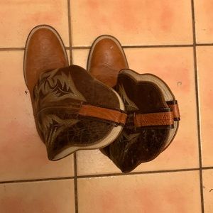 Hondo boots cowboy western brown round toe leather tan